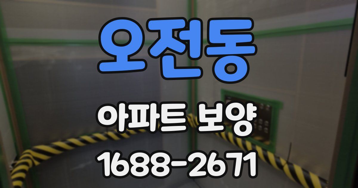 오전동 아파트 보양