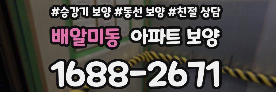 배알미동 아파트 보양