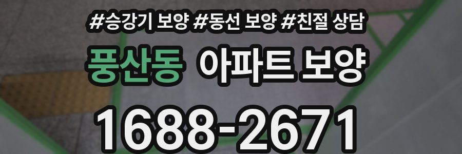 풍산동 아파트 보양