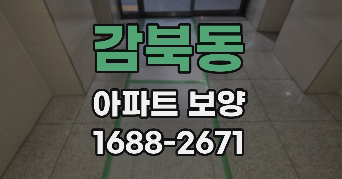 감북동 아파트 보양