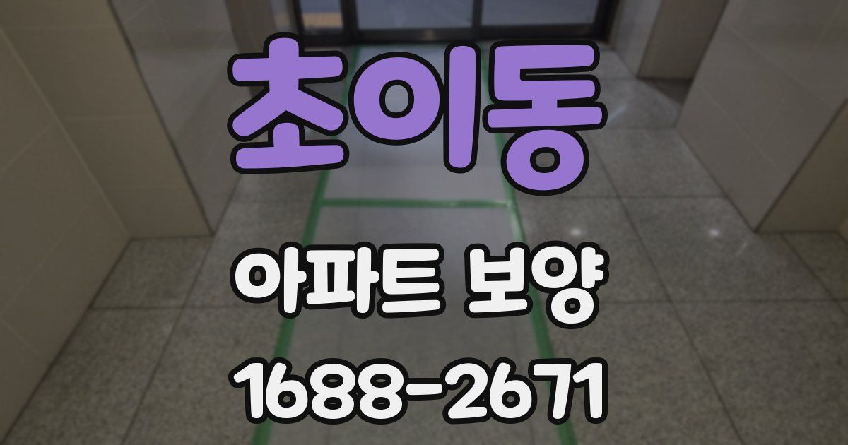 초이동 아파트 보양