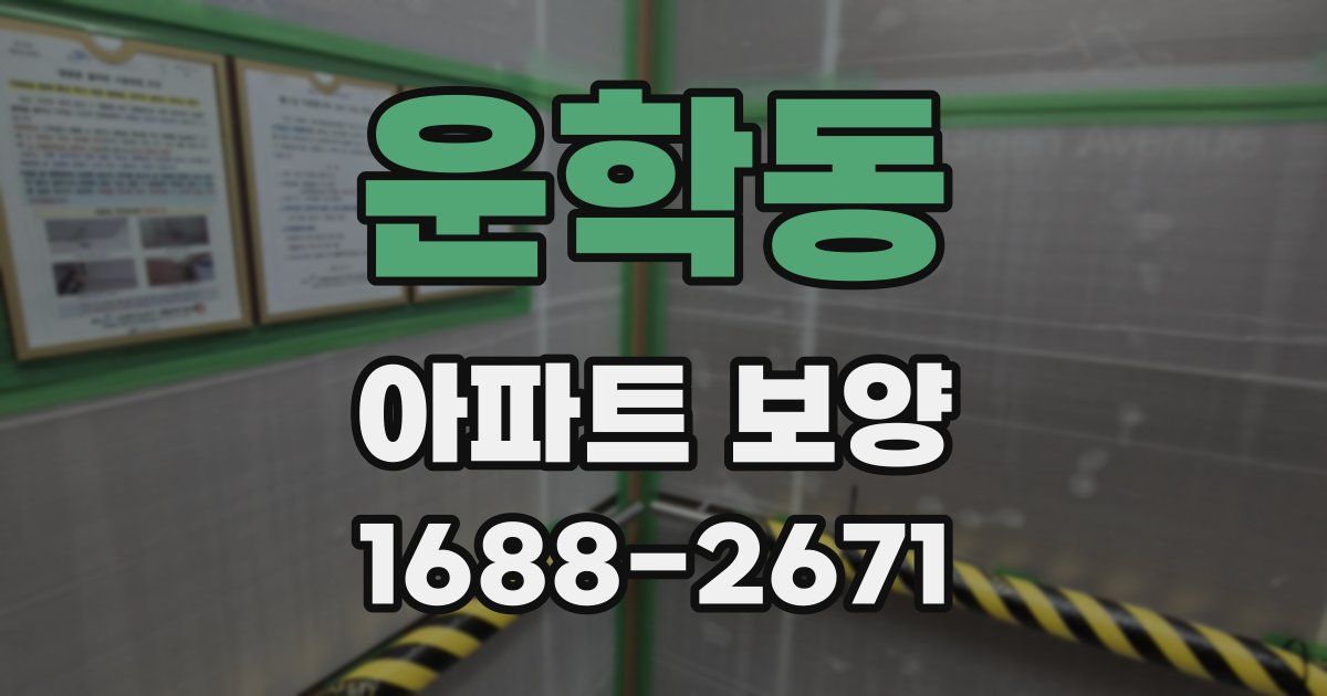 운학동 아파트 보양