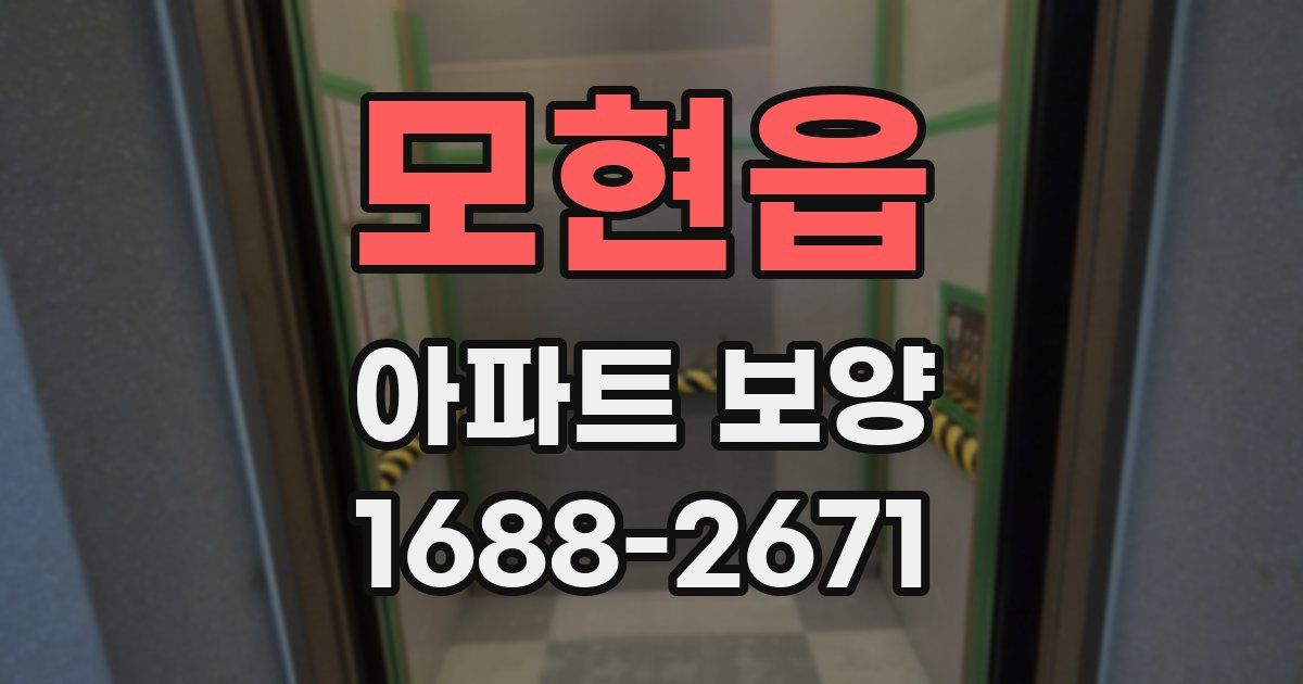 모현읍 아파트 보양
