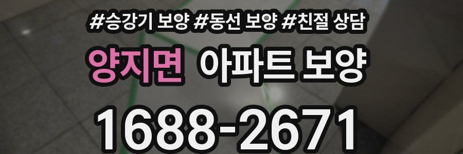 양지면 아파트 보양