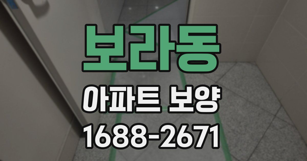 보라동 아파트 보양