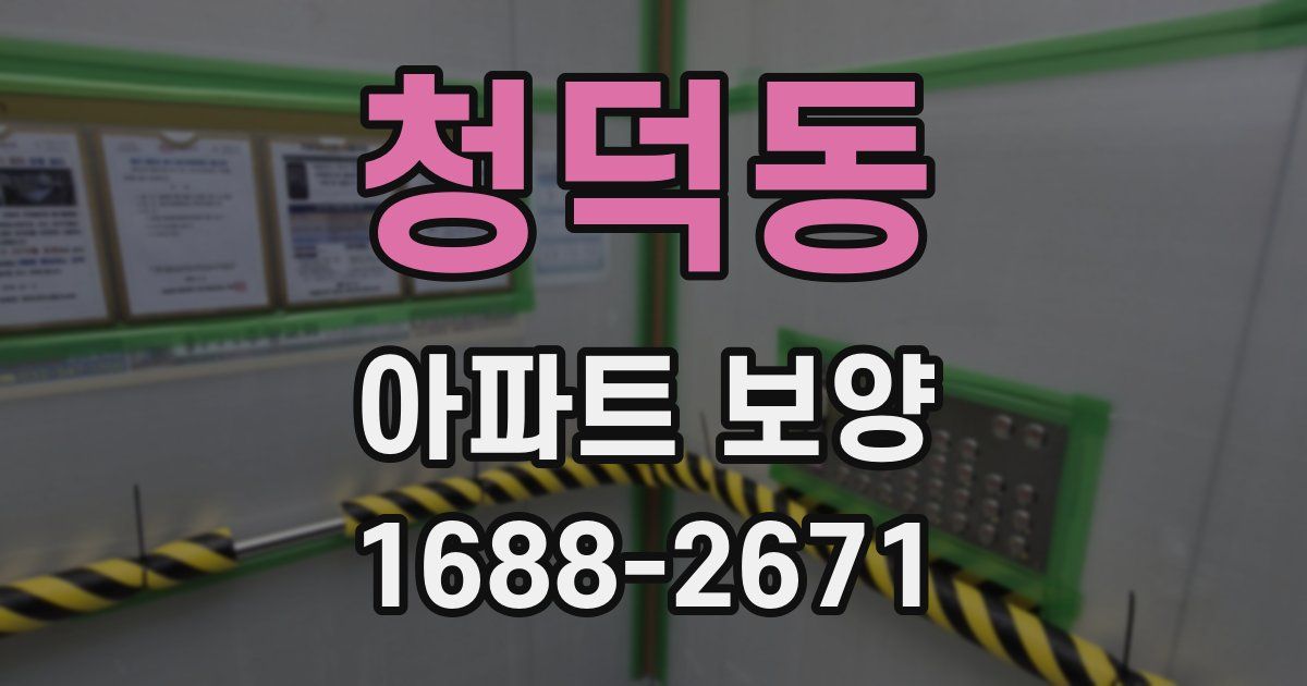 청덕동 아파트 보양
