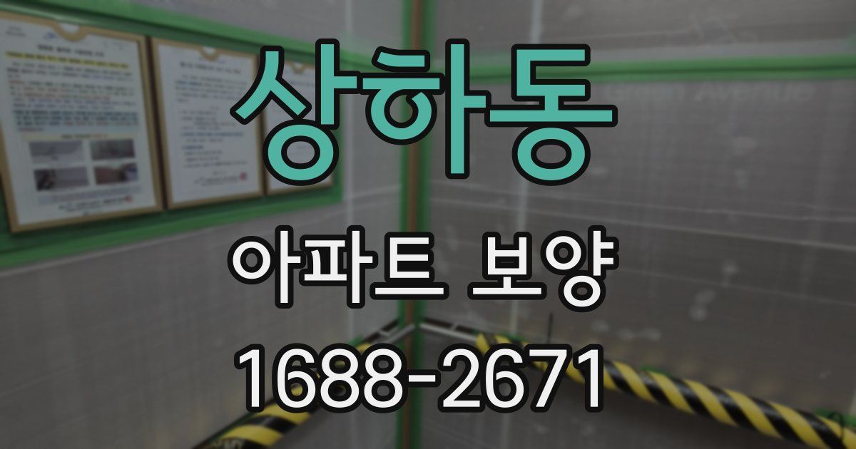 상하동 아파트 보양