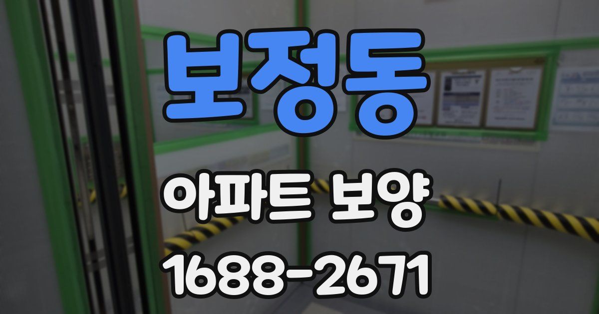 보정동 아파트 보양
