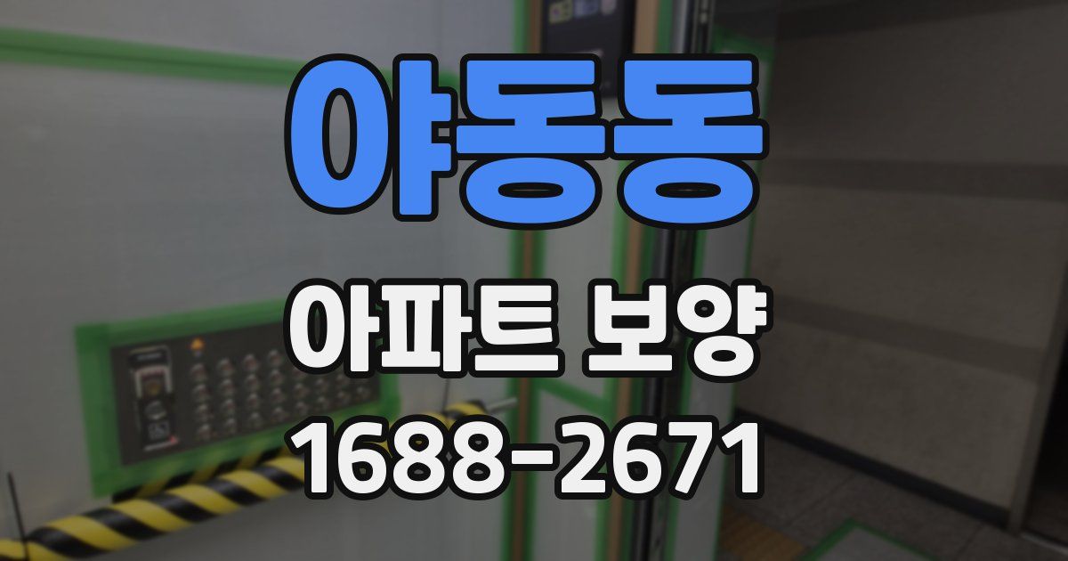 야동동 아파트 보양