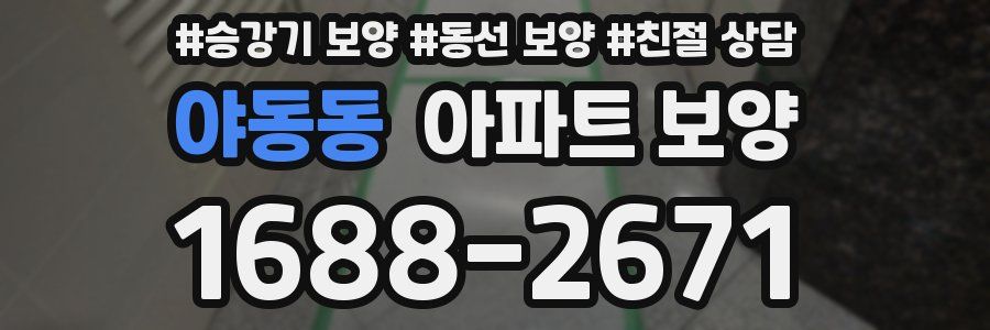야동동 아파트 보양