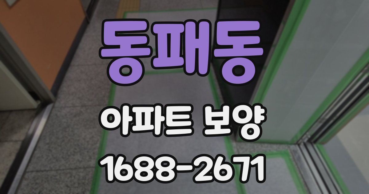 동패동 아파트 보양