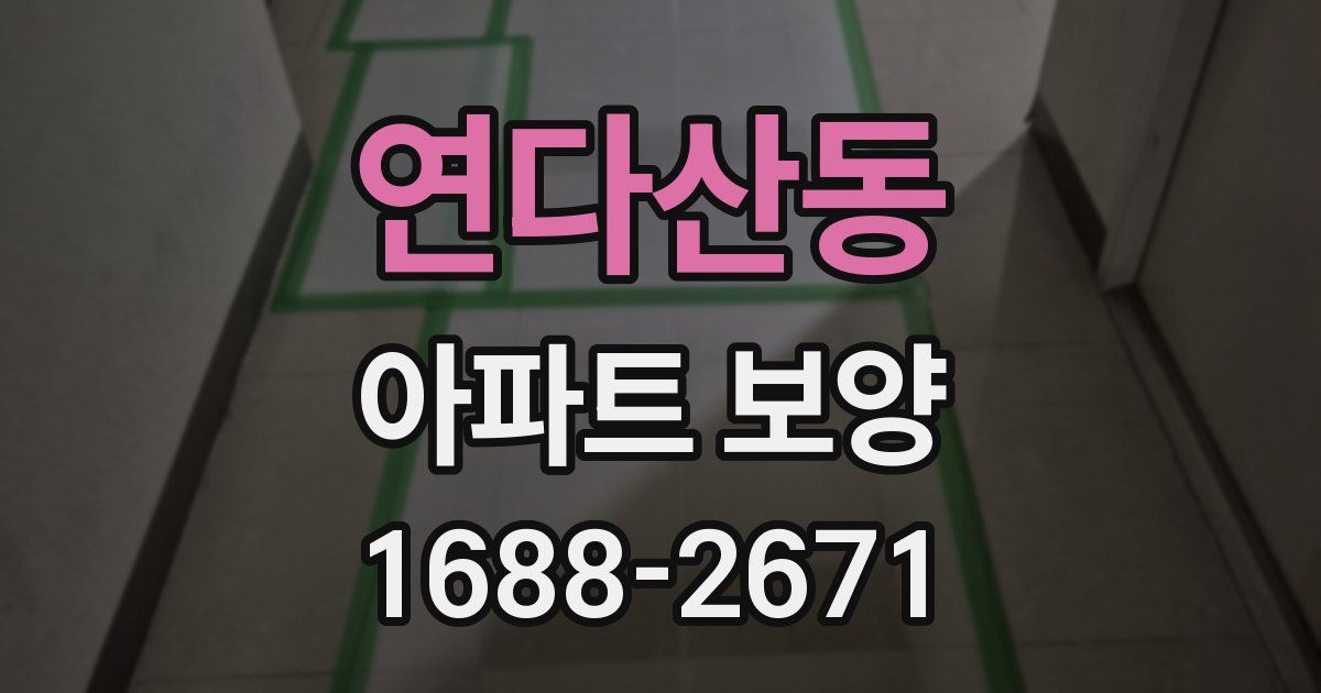 연다산동 아파트 보양
