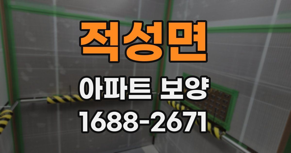 적성면 아파트 보양
