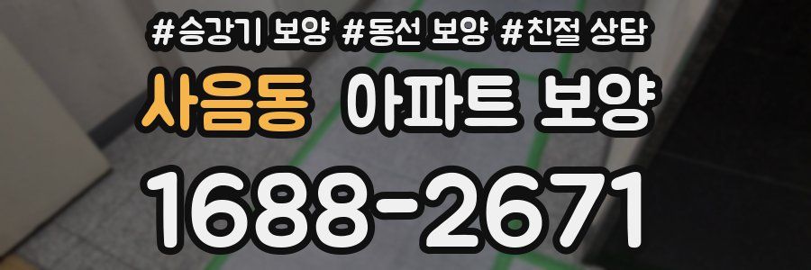 사음동 아파트 보양