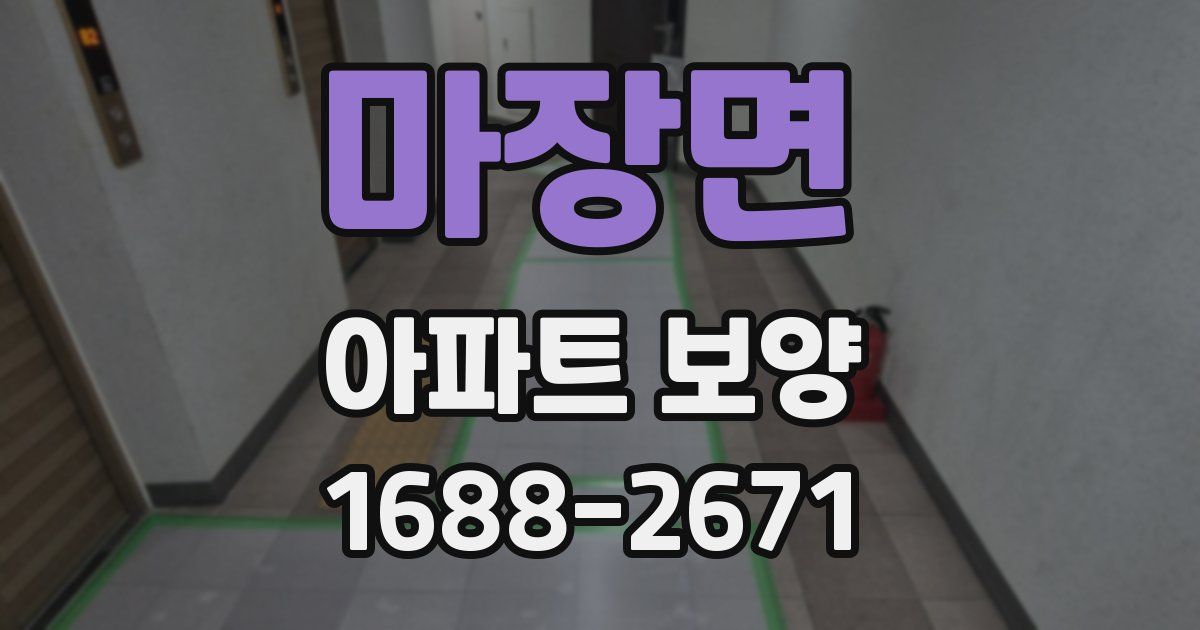 마장면 아파트 보양
