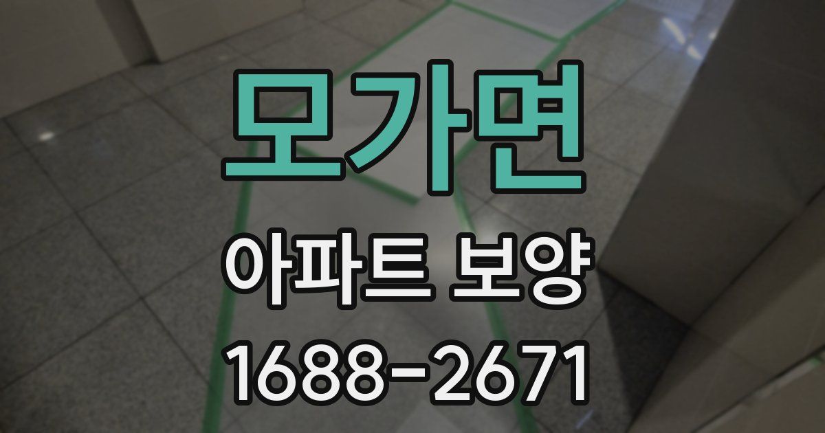 모가면 아파트 보양