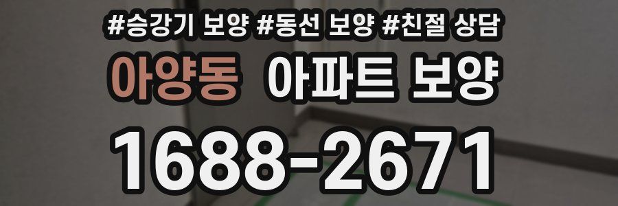 아양동 아파트 보양