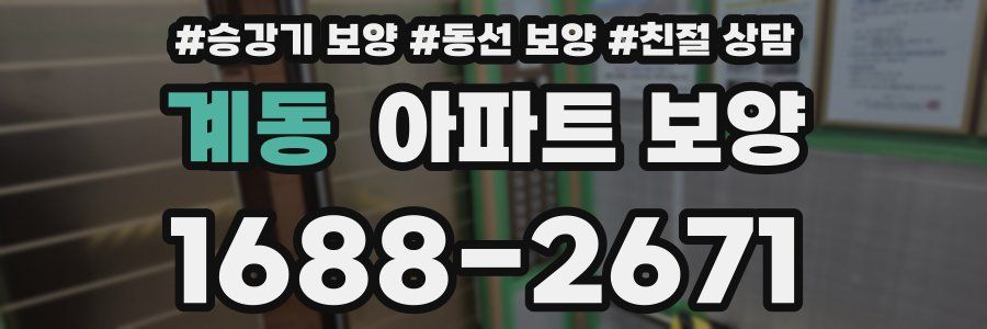 계동 아파트 보양