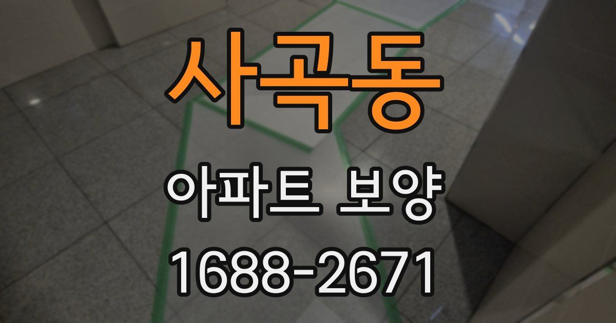사곡동 아파트 보양