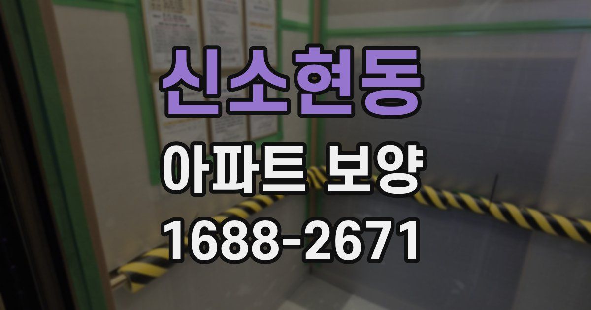 신소현동 아파트 보양