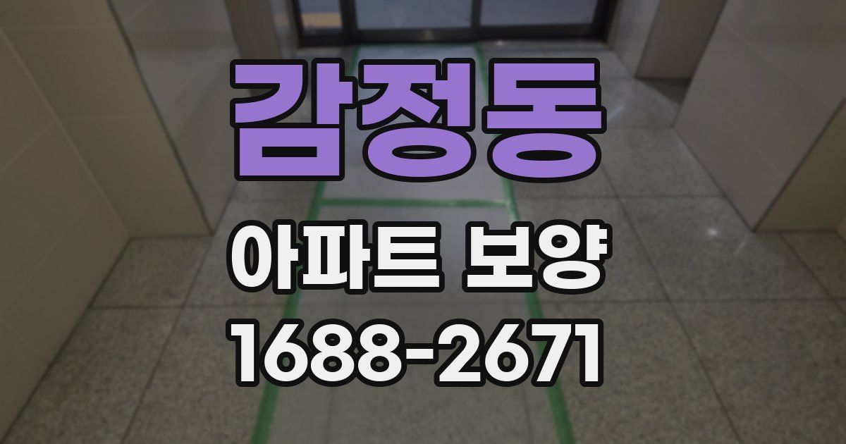 감정동 아파트 보양