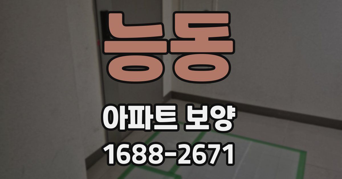 능동 아파트 보양