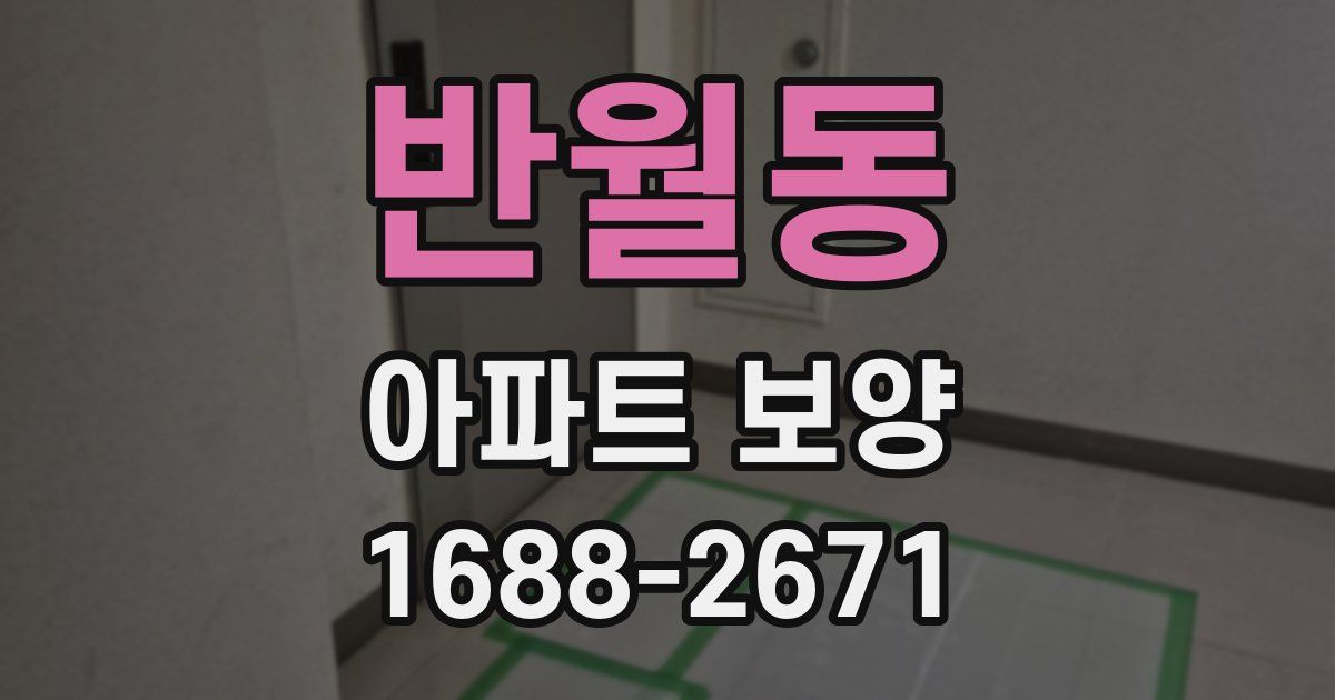 반월동 아파트 보양