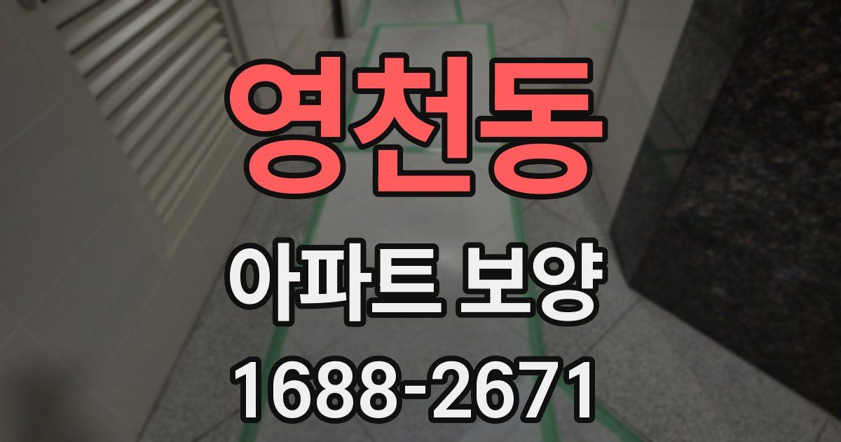 영천동 아파트 보양