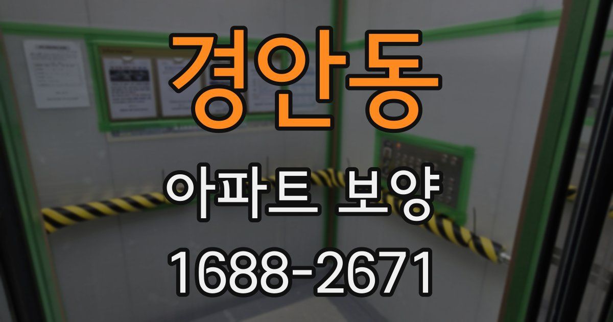 경안동 아파트 보양