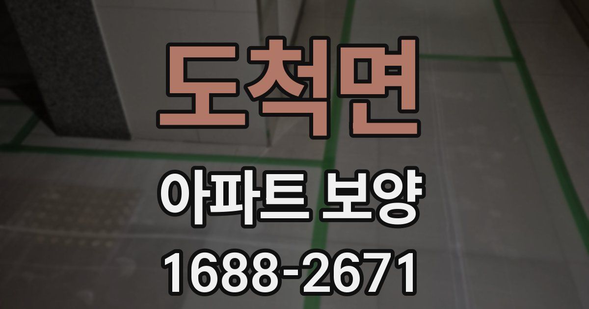 도척면 아파트 보양