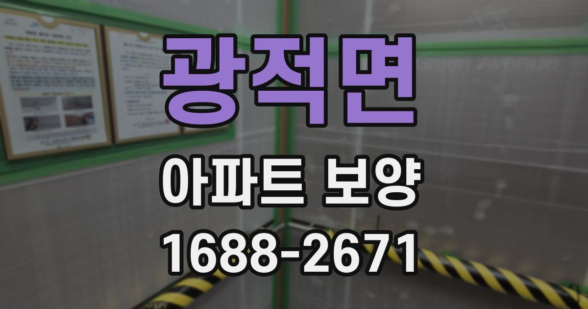 광적면 아파트 보양
