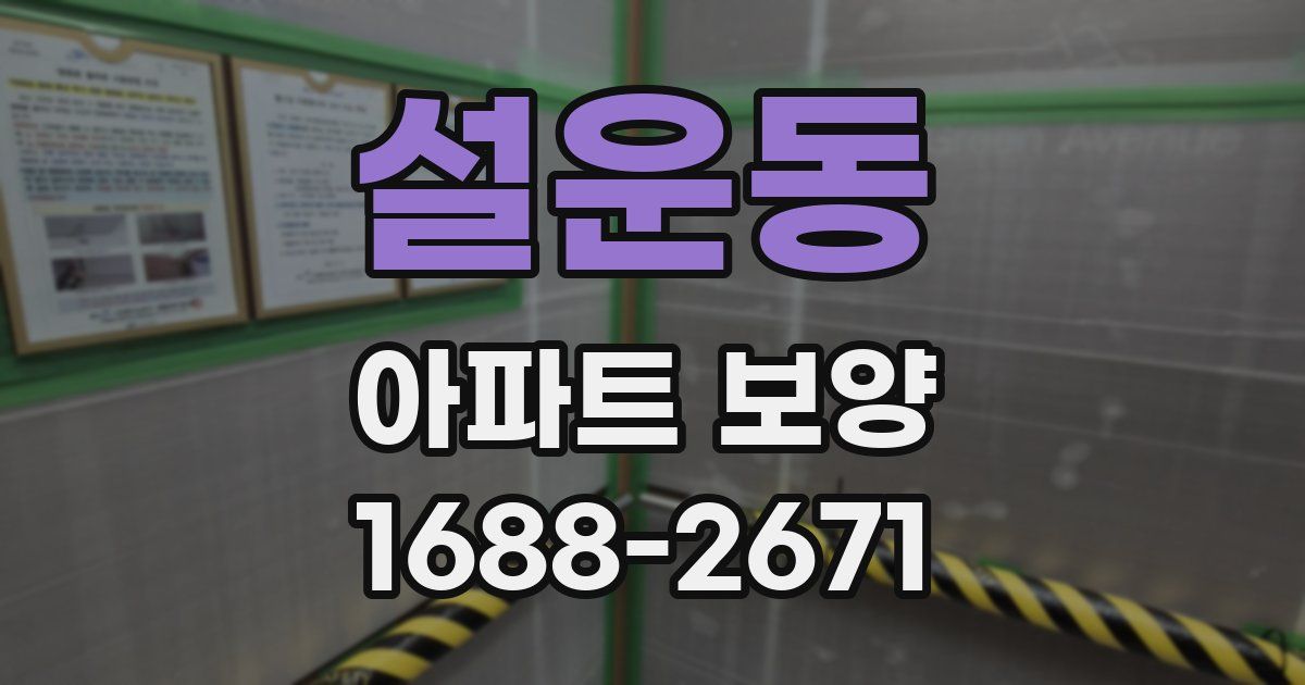 설운동 아파트 보양