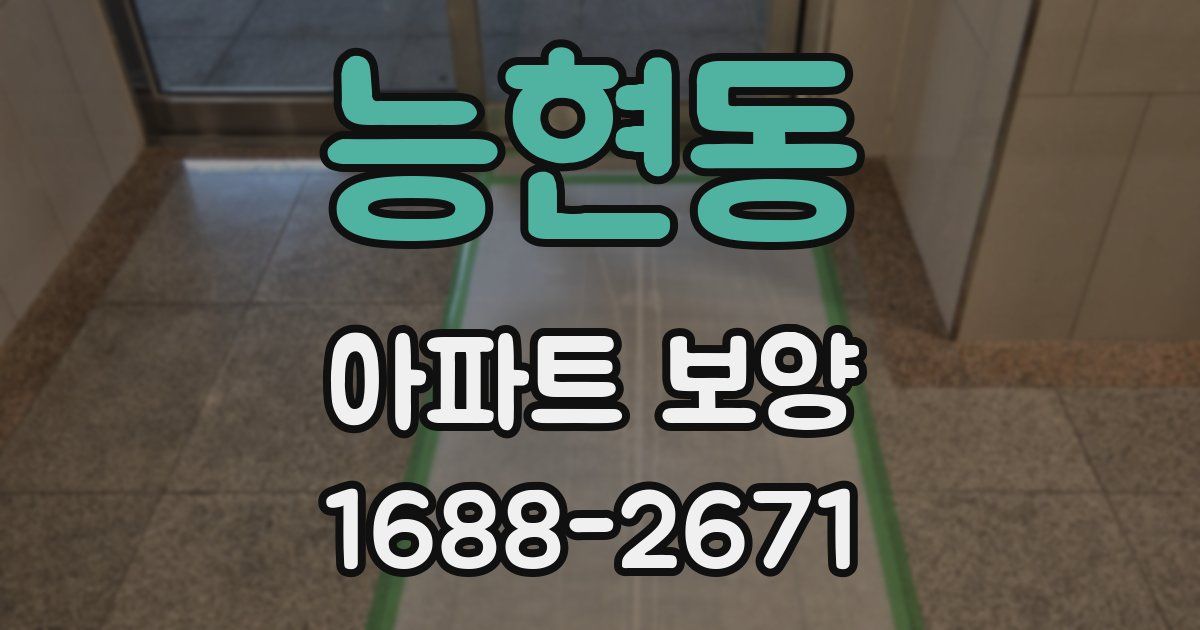 능현동 아파트 보양