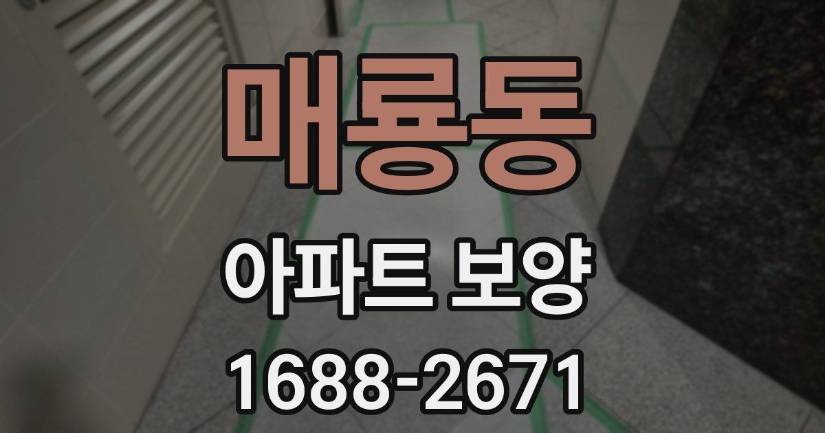 매룡동 아파트 보양