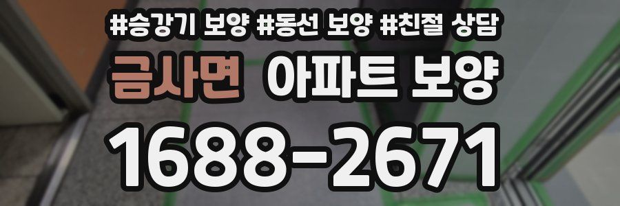 금사면 아파트 보양