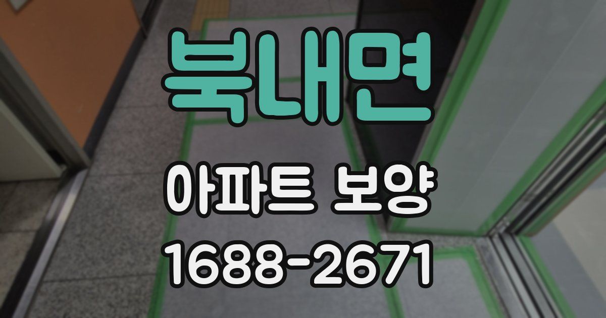 북내면 아파트 보양