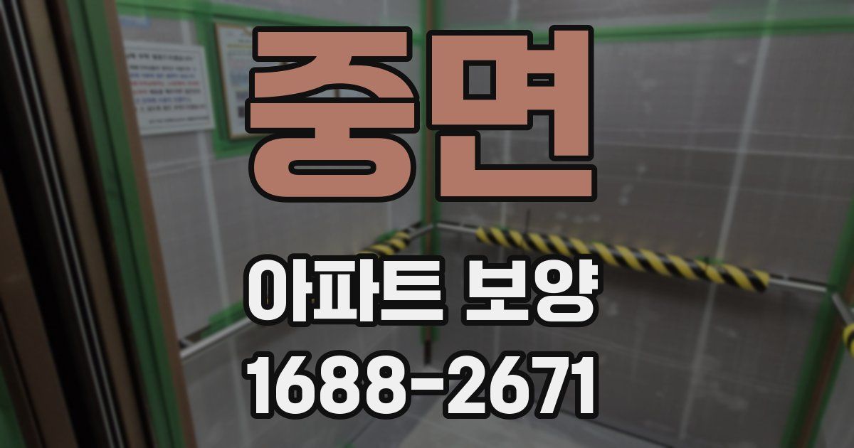 중면 아파트 보양