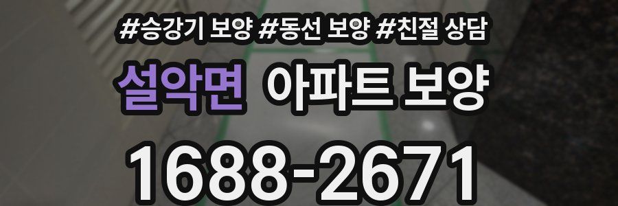 설악면 아파트 보양