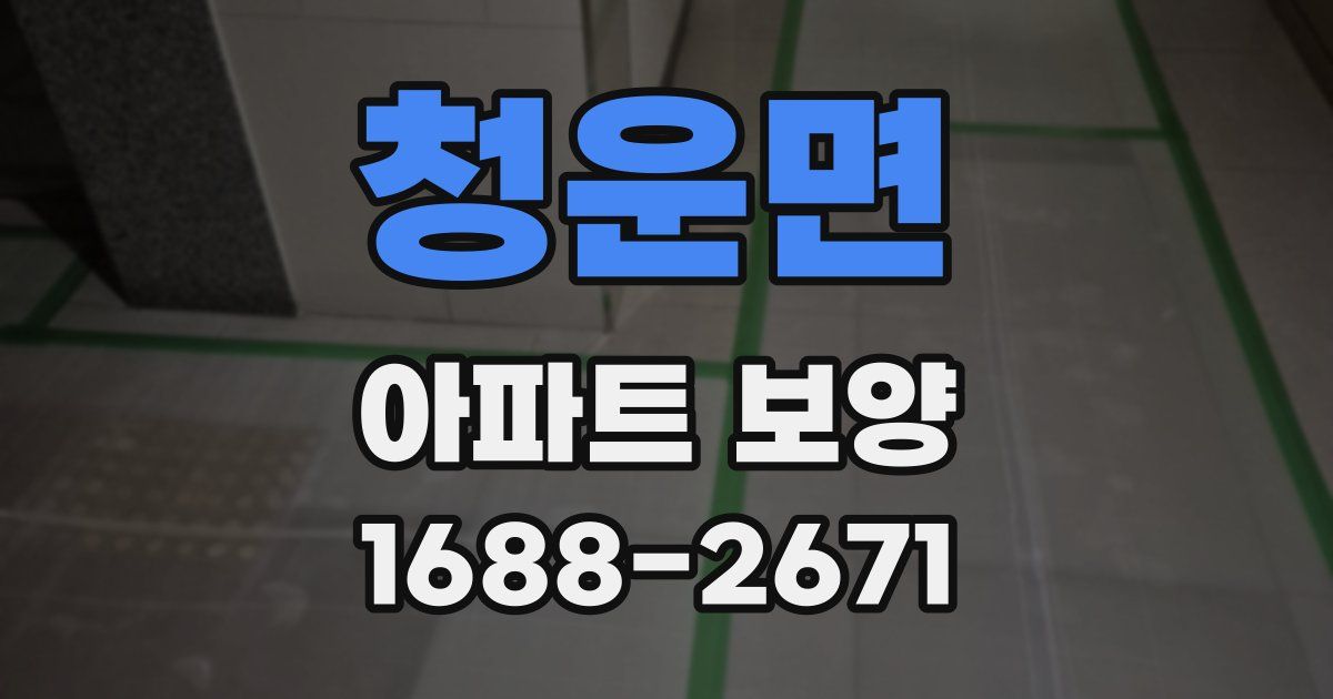 청운면 아파트 보양