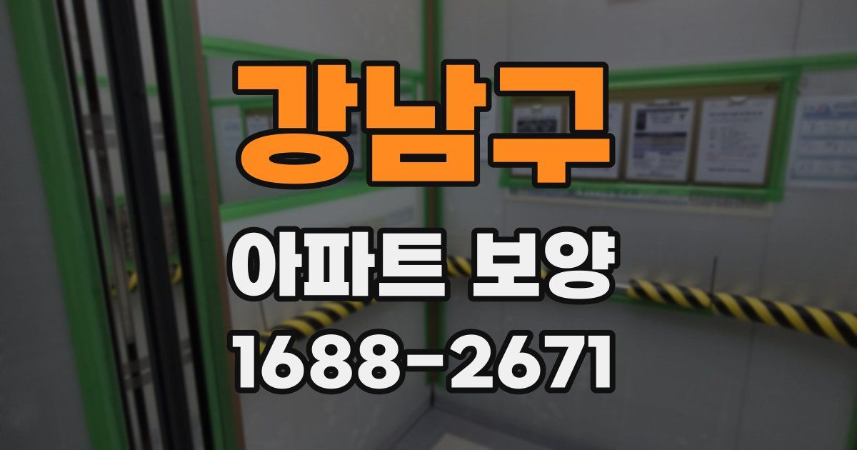 강남구 아파트 보양