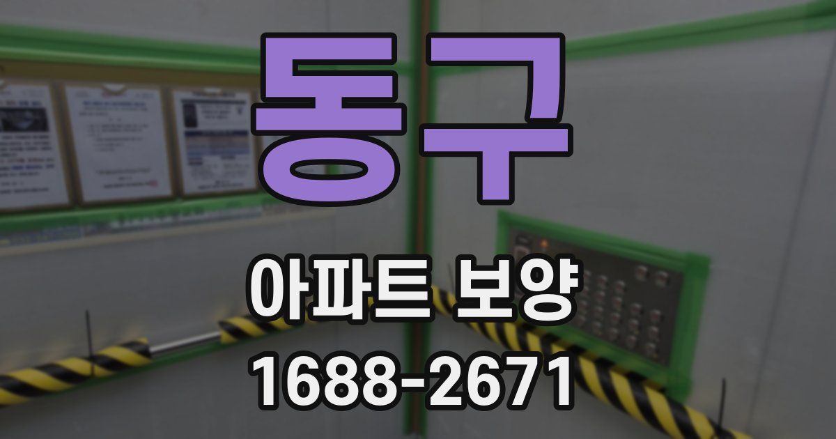 동구 아파트 보양