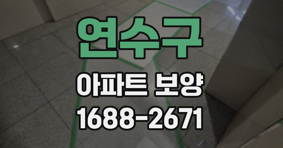 연수구 아파트 보양