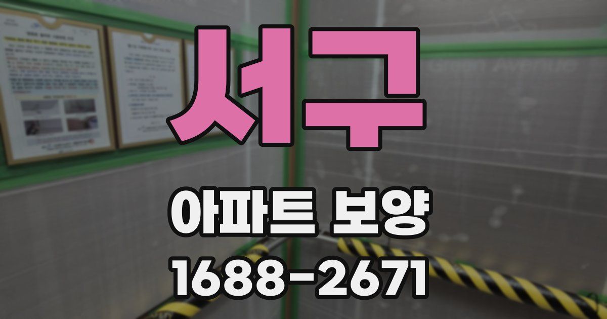 서구 아파트 보양