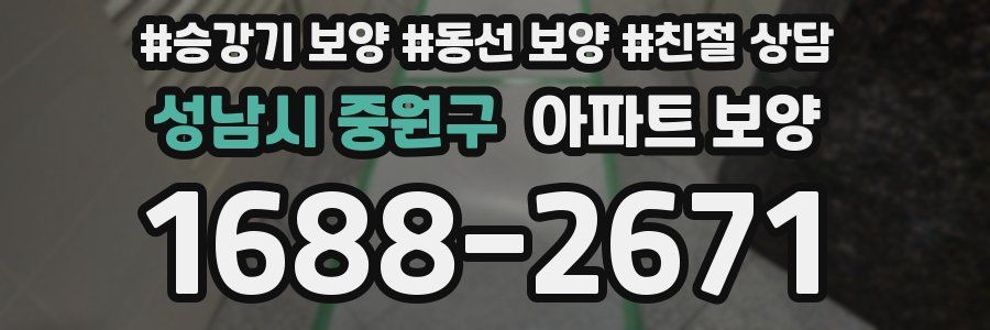 성남시 중원구 아파트 보양