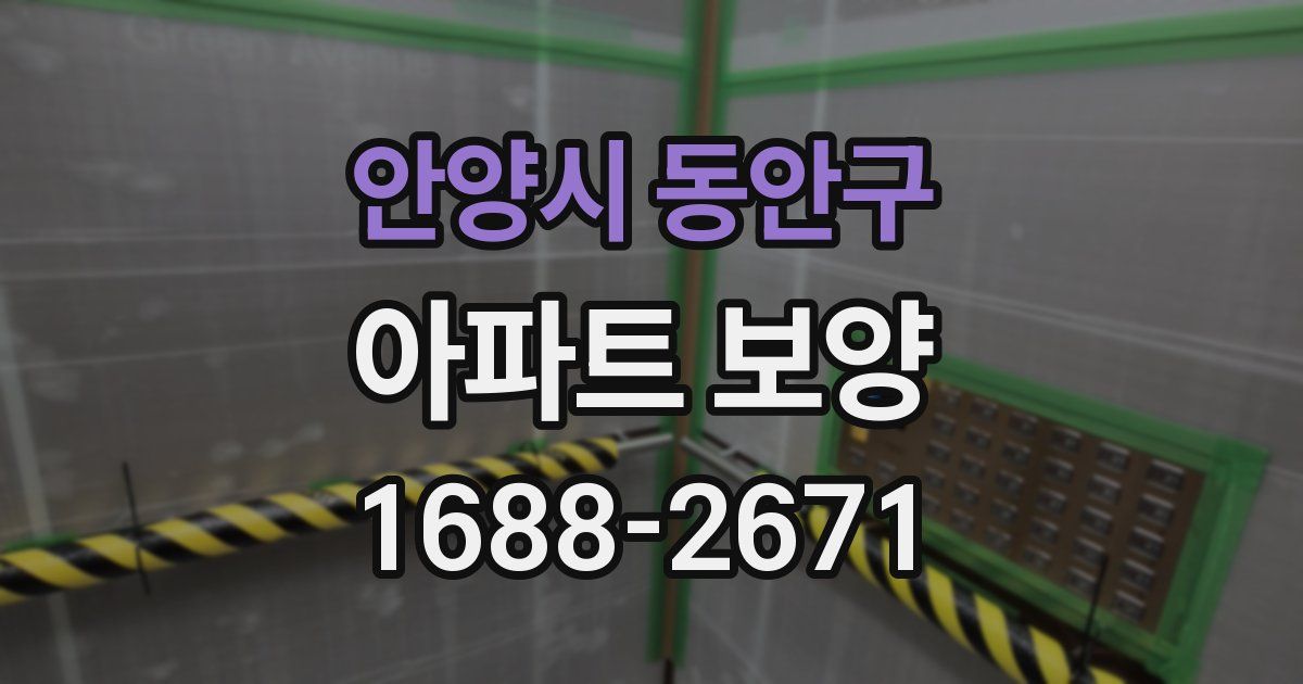안양시 동안구 아파트 보양
