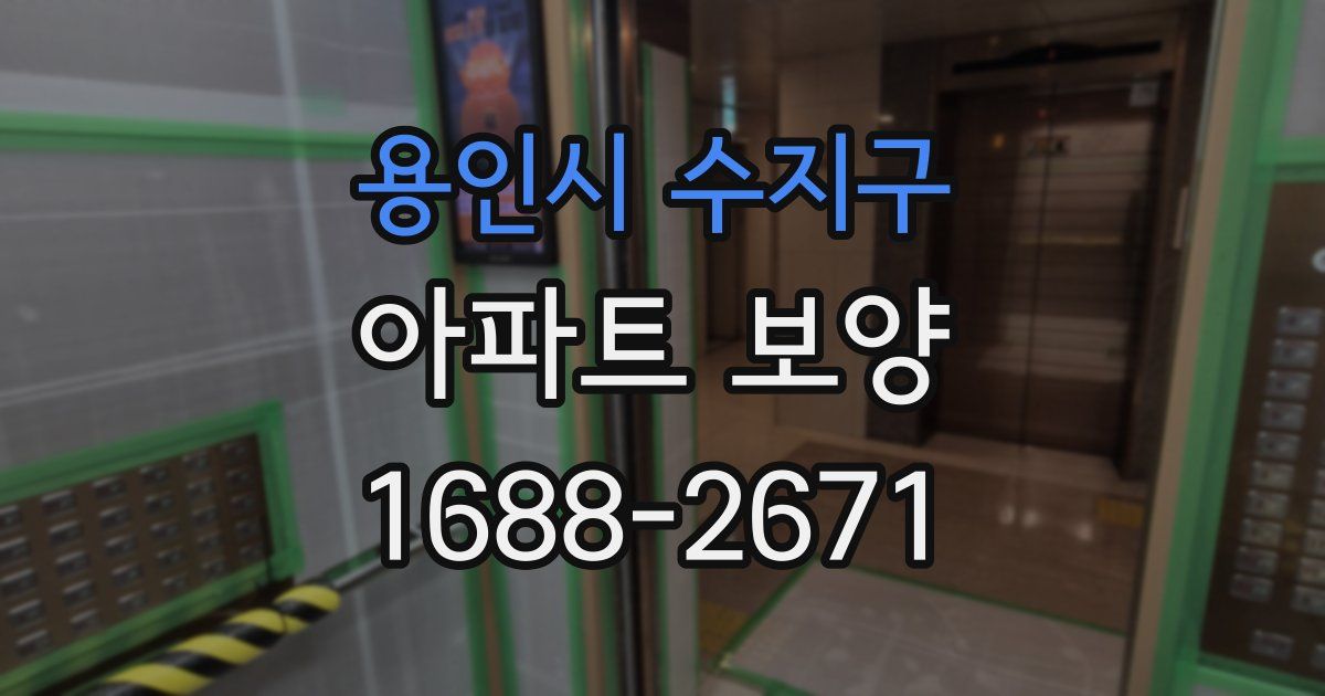 용인시 수지구 아파트 보양