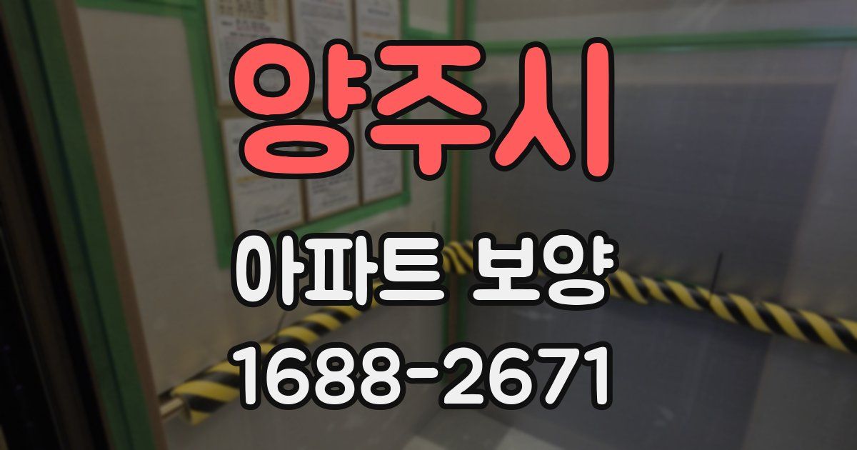 양주시 아파트 보양