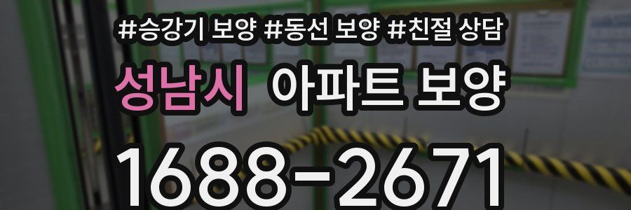 성남시 아파트 보양
