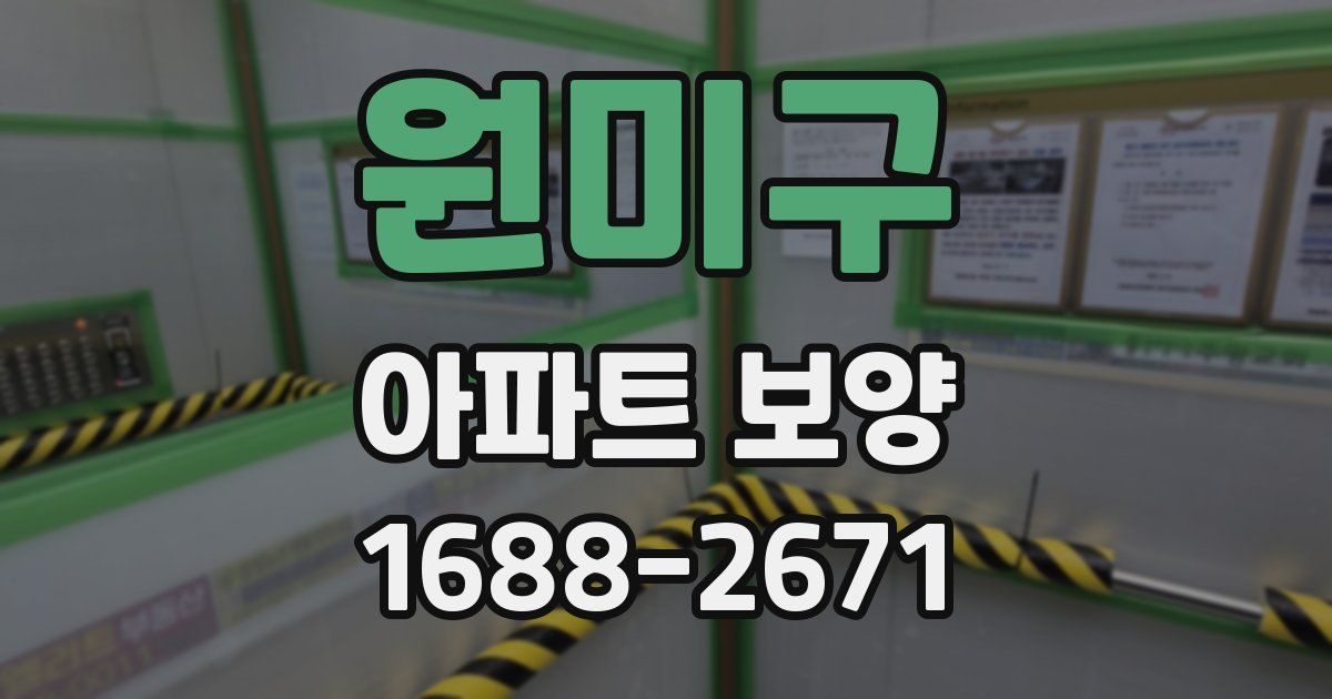 원미구 아파트 보양