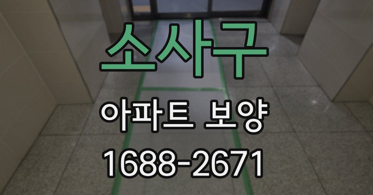 소사구 아파트 보양